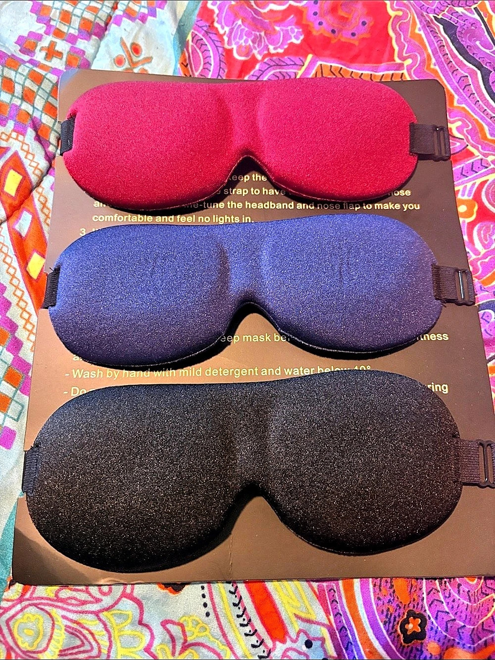 3-Pack Face Masks in Pink, Blue & Black NWT